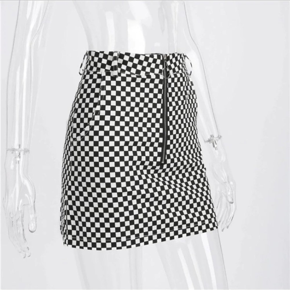Checker mini skirt